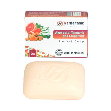 Herboganic: Aloe Vera, Turmeric and Grapefruit Herbal Soap, 5 oz image 0