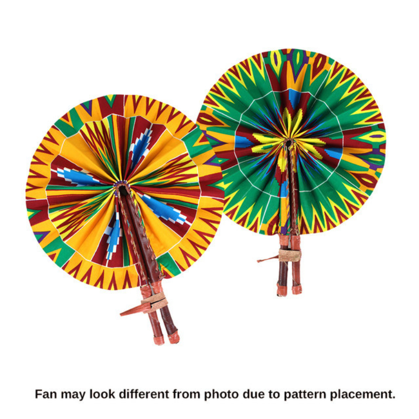KENTE FOLDING FAN: PRINT B (0.18LBS) image 0