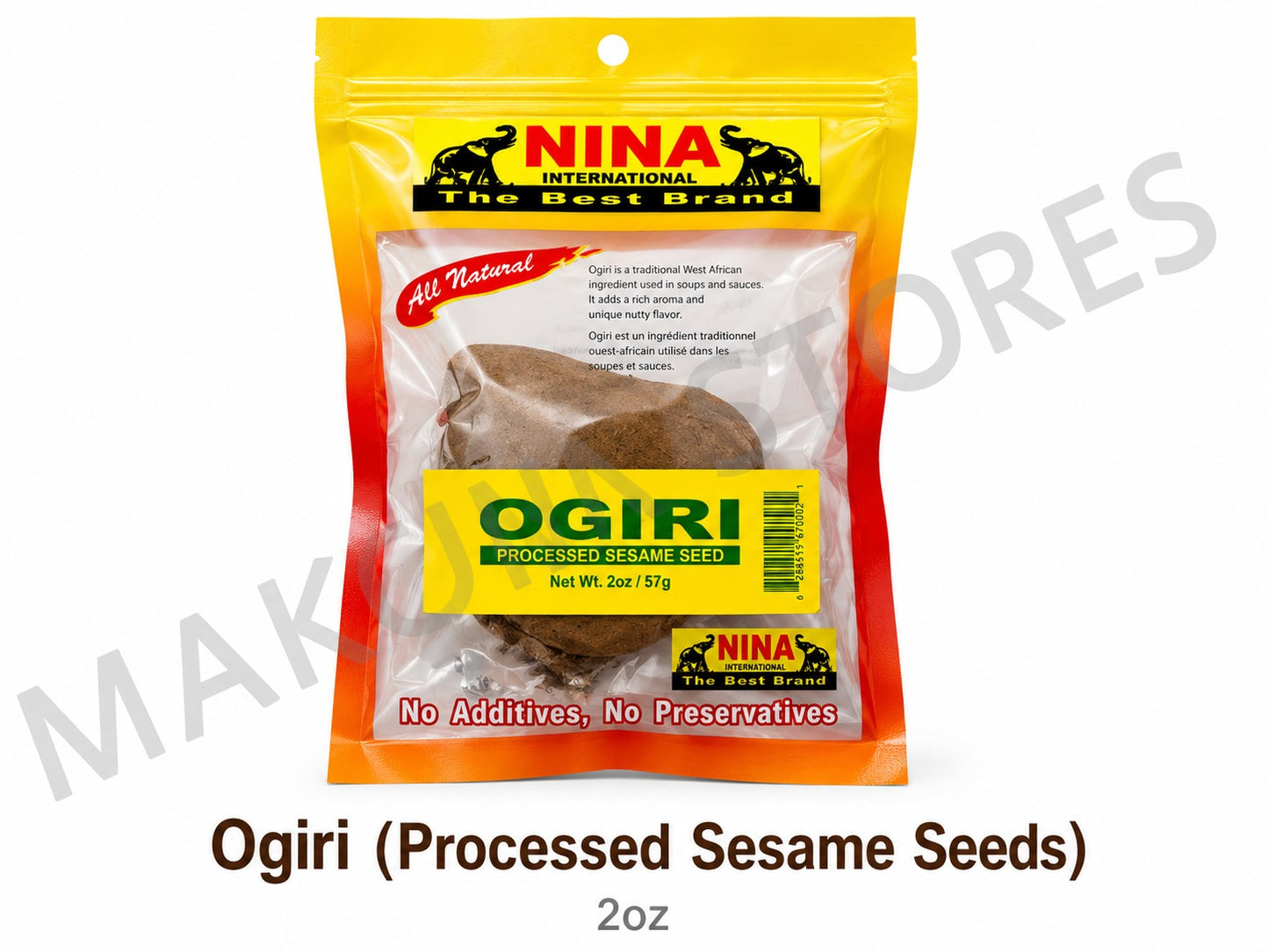 Nina ogiri(processed sesame seeds) 2oz image 0