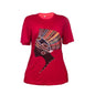 Royal Echo(Red Tee with Side-Profile African Queen in Crown) image 0