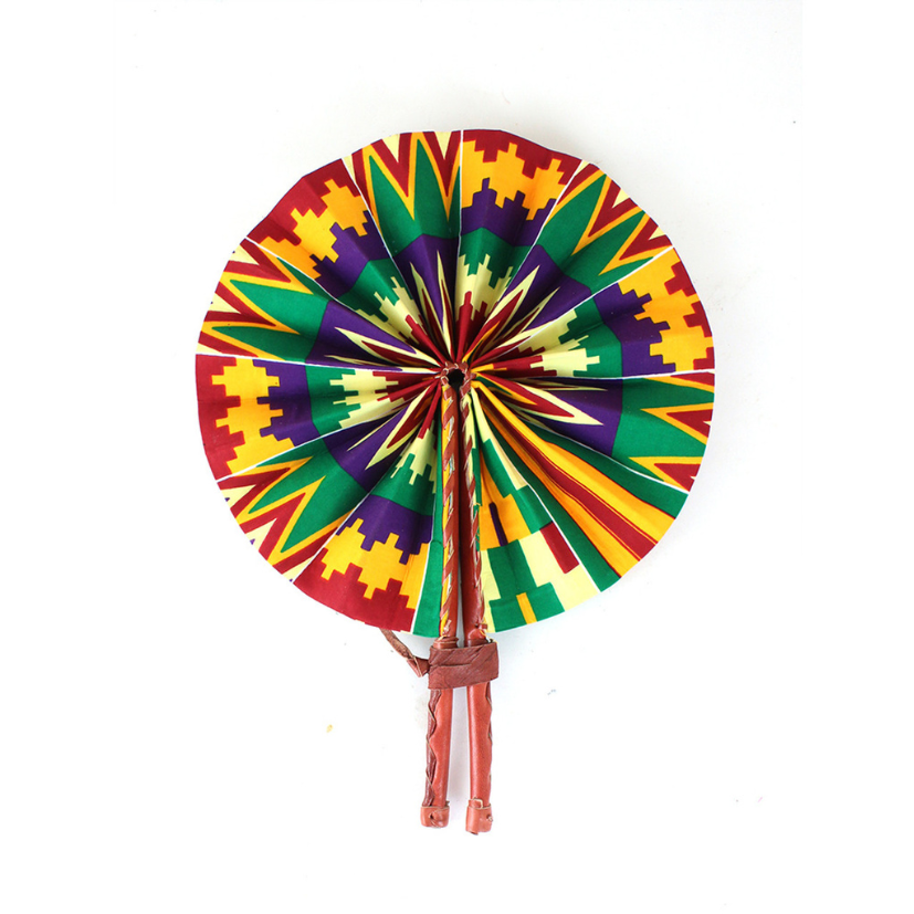 KENTE FOLDING FAN - PRINT-A (0.19LBS) image 0