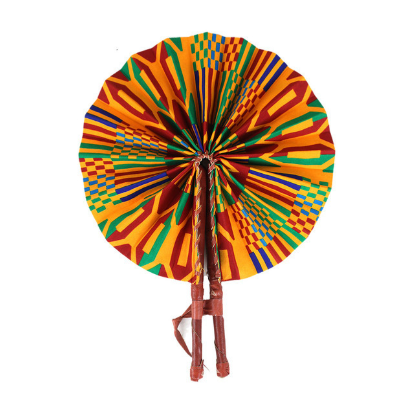 KENTE FOLDING FAN: PRINT D (0.18LBS) image 0