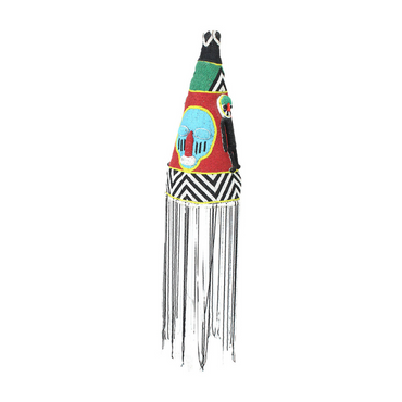 NIGERIAN YORUBA CEREMONIAL BEADED CROWN (3.43LBS) - STYLE 1 image