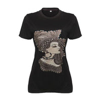 Ebony Empress(Black Tee with Full-Head Braided Queen) - XL image